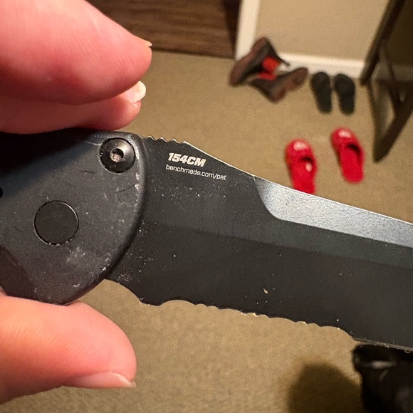 Benchmade Auto Stryker 154CM Tanto Partially Serrated Folding Knife - Used - Picture 7 of 7